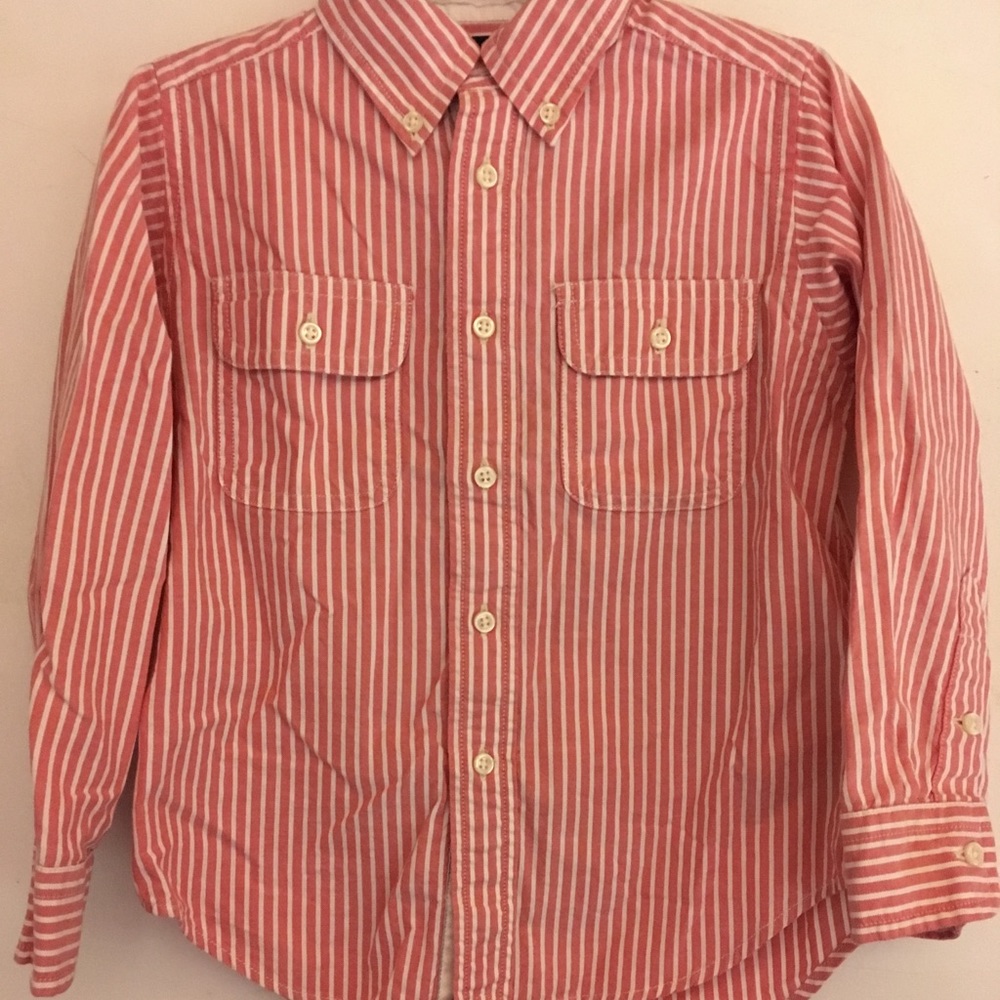 Ralph Lauren Polo RED/WHT Stripe Oxford Shirt  4